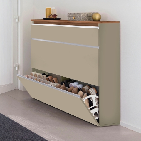 Moderne ruimtebesparende schoenenkast voor 24 paar schoenen, 2 deuren Magic Bata WT L Aanbieding