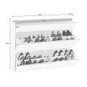 Moderne ruimtebesparende schoenenkast voor 24 paar schoenen, 2 deuren Magic Bata WT L Catalogus
