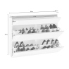 Moderne ruimtebesparende schoenenkast voor 24 paar schoenen, 2 deuren Magic Bata WT L Catalogus