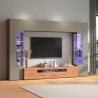 Moderne wandmeubel voor woonkamer met TV-meubel en 2 vitrinekasten Egypt TW Aanbieding