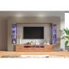 Moderne wandmeubel voor woonkamer met TV-meubel en 2 vitrinekasten Egypt TW Aanbod
