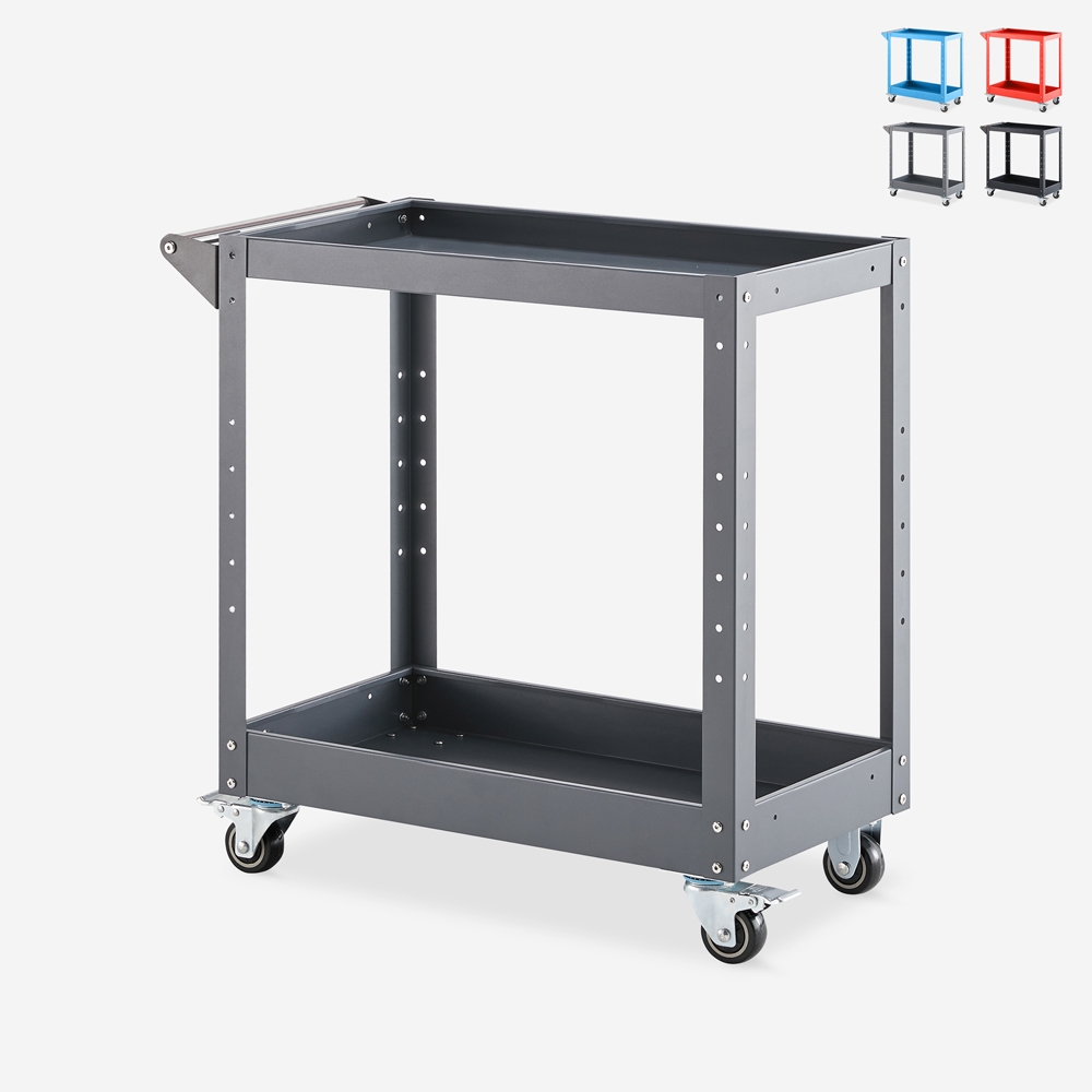 Metalen gereedschapswagen 2 planken voor garage of werkplaats Kerey Aanbieding Metalen gereedschapswagen 2 planken voor garage of werkplaats Kerey Aanbieding
