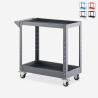 Metalen gereedschapswagen 2 planken voor garage of werkplaats Kerey Aanbieding