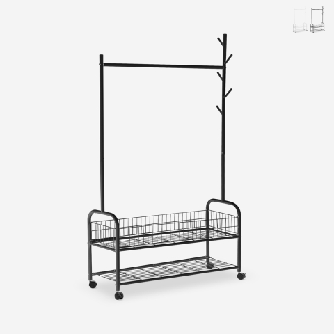 Kapstok metalen kledingrek met wielen Lamy Plus Aanbieding