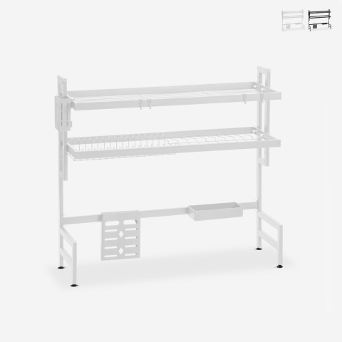 Ruimtebesparend afdruiprek voor op het aanrecht 95x27x79 cm  Aanbieding