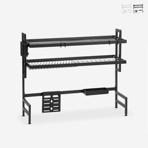 Ruimtebesparend afdruiprek voor op het aanrecht 105x27x79 cm Teket Plus Aanbieding