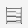 Metalen serveerwagen met 4 planken en wielen 90x32x108 cm Faris Plus Verkoop