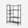 Metalen serveerwagen met wielen 115x32x135 cm Faris Deluxe Aanbod