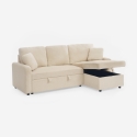 3-zits hoekslaapbank in bouclé met modulaire chaise longue Nivee Catalogus