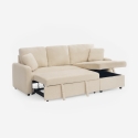 3-zits hoekslaapbank in bouclé met modulaire chaise longue Nivee Verkoop