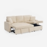 3-zits hoekslaapbank in bouclé met modulaire chaise longue Nivee Verkoop