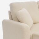 3-zits hoekslaapbank in bouclé met modulaire chaise longue Nivee Keuze