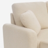 3-zits hoekslaapbank in bouclé met modulaire chaise longue Nivee Keuze