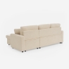 3-zits hoekslaapbank in bouclé met modulaire chaise longue Nivee Model