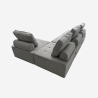 Modulaire grijze stoffen fauteuil Raji Kortingen
