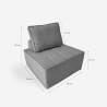 Modulaire grijze stoffen fauteuil Raji Catalogus