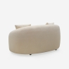 2-zits designbank in beige bouclé teddystof Lazy Kortingen