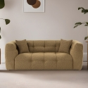 Moderne 2-zitsbank in kaki bouclè 192cm Cady 2 Aanbieding