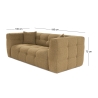 Moderne 2-zitsbank in kaki bouclè 192cm Cady 2 Prijs