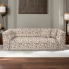 Moderne 3-zitsbank in stof met patroon en kussens 235cm Cady 3 Aanbieding