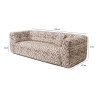 Moderne 3-zitsbank in stof met patroon en kussens 235cm Cady 3 Afmetingen