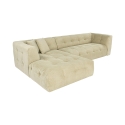 Modulaire 4-zits hoekbank links van ribfluweel Cady Velvet Verkoop