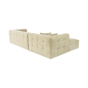 Modulaire 4-zits hoekbank links van ribfluweel Cady Velvet Kortingen
