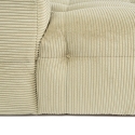 Modulaire 4-zits hoekbank links van ribfluweel Cady Velvet Voorraad