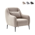Moderne stoffen woonkamerfauteuil met kussen Venus Aanbieding
