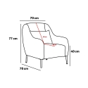 Moderne stoffen woonkamerfauteuil met kussen Venus 