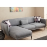 Hoekbank 3-zits slaapbank met chaise longue in stof Venus 3L Kortingen
