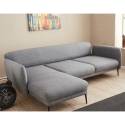 Hoekbank 3-zits slaapbank met chaise longue in stof Venus 3L Voorraad