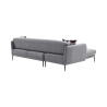Hoekbank 3-zits slaapbank met chaise longue in stof Venus 3L Afmetingen
