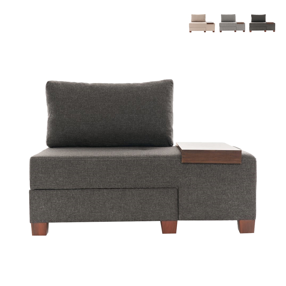 Opklapbare chaise longue fauteuil rechts in linnen Betty Right Aanbieding Opklapbare chaise longue fauteuil rechts in linnen Betty Right Aanbieding