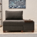 Opklapbare chaise longue fauteuil rechts in linnen Betty Right Korting
