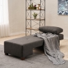 Opklapbare chaise longue fauteuil rechts in linnen Betty Right Kortingen