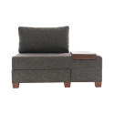 Opklapbare chaise longue fauteuil rechts in linnen Betty Right Voorraad