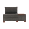 Opklapbare chaise longue fauteuil rechts in linnen Betty Right Voorraad