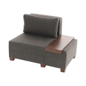 Opklapbare chaise longue fauteuil rechts in linnen Betty Right Keuze