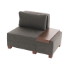 Opklapbare chaise longue fauteuil rechts in linnen Betty Right Keuze