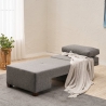 Opvouwbare chaise longue links linnen Betty Left fauteuilbed Afmetingen