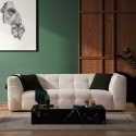 Moderne 3-zitsbank in bouclé met kussens 235cm Cady Aanbod