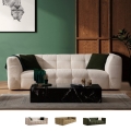 Moderne 3-zitsbank in bouclé met kussens 235cm Cady Aanbieding