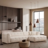 Rechter hoekbank 4-zits met chaise longue in bouclè Cady Aanbod