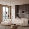 Modulaire 4-zits hoekbank links met chaise longue van bouclé Cady Left Aanbod