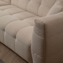 Modulaire 4-zits hoekbank links met chaise longue van bouclé Cady Left Kortingen