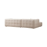 Modulaire 4-zits hoekbank links met chaise longue van bouclé Cady Left Voorraad