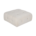 Witte bouclé voetenbank 95x95cm Bubble PB Verkoop