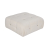 Witte bouclé voetenbank 95x95cm Bubble PB Verkoop