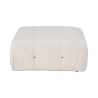 Witte bouclé voetenbank 95x95cm Bubble PB Aanbod